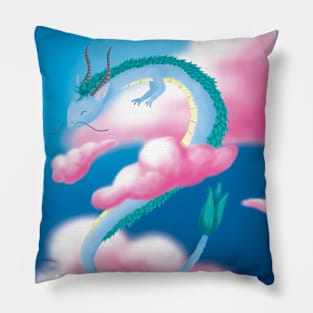Dragon in the clouds Pillow