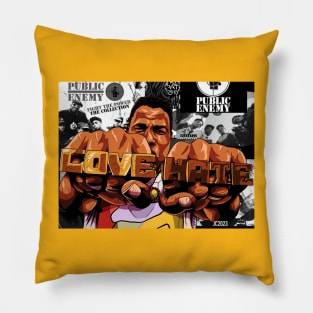 Do The Right Thing "Love&Hate" Radio Raheem portrait (digital) Pillow