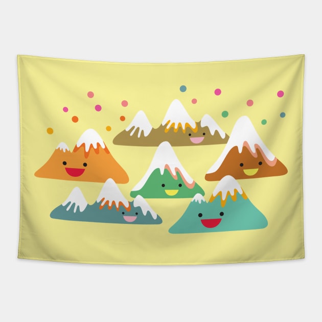 Mountain Friends I Tapestry by littleoddforest