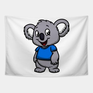 Cute Anthropomorphic Human-like Cartoon Character Koala in Clothes Tapestry