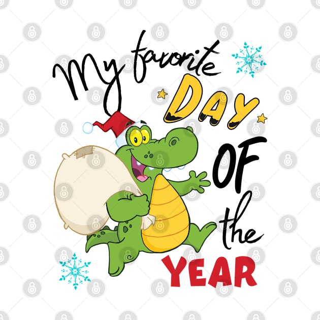 Cute Crocodile Santa by O.M design