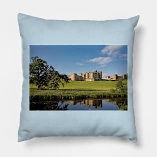 Alnwick Castle reflected in the River Aln Pillow