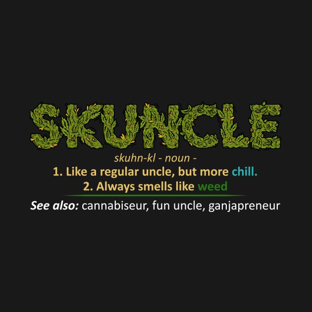 Funny Retro Vintage Uncle Skunkle Shirt Weed Smoker by joneK