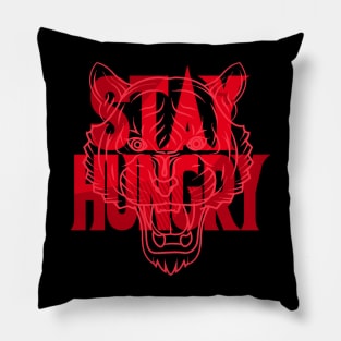 Stay Hungry Chile Red Retro Sneaker Art Pillow