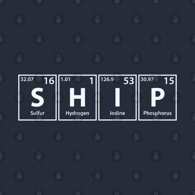 Ship (S-H-I-P) Periodic Elements Spelling by cerebrands