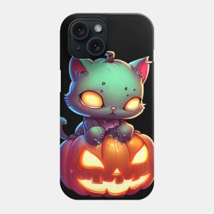 Zombie Cats - Pumpkin Head Phone Case