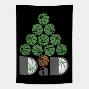 Dad Basketball Christmas Tree Tapestry