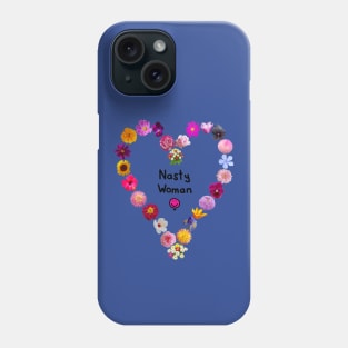 Floral Heart Feminism for Nasty Woman Grl Pwr Phone Case