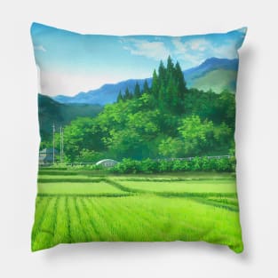 Anime Countryside Scenery Pillow