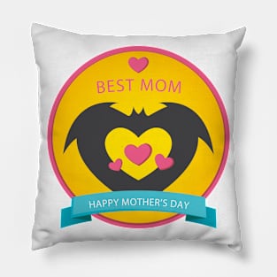 Bat Mom Best Mom Pillow