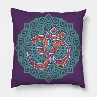 Yoga Mind Om Symbol Pillow