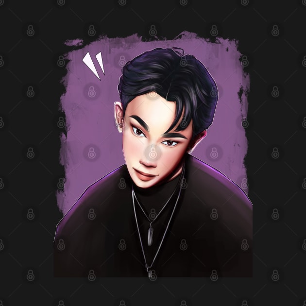 WonHo, kpop, fan art, version 1, crazy, don’t regret, singer, dancer, artist, monster x, idol by KAM KOLE