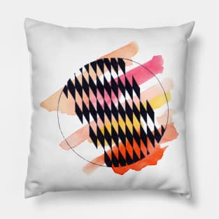 Checkered Watercolor Pillow