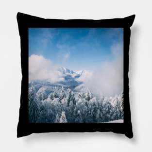 Winter Magical Forest Digital Paper Pillow