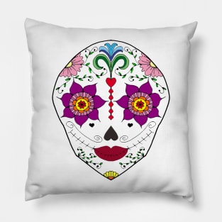 Mexican Sugar Skull Pillow