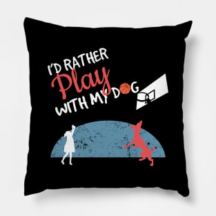 Basketball Shirt Play With My Dog Teen Girl Gift Pillow