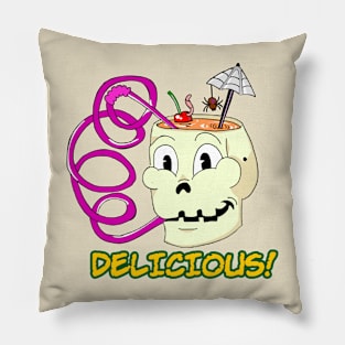 Funny Halloween Summer Cocktail Tee Pillow