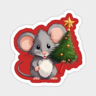 Xmas Tree Mouse Magnet