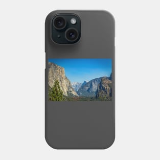 Tunnel View, El Capitan Half Dome Cathedral Rocks, Yosemite National Park Phone Case