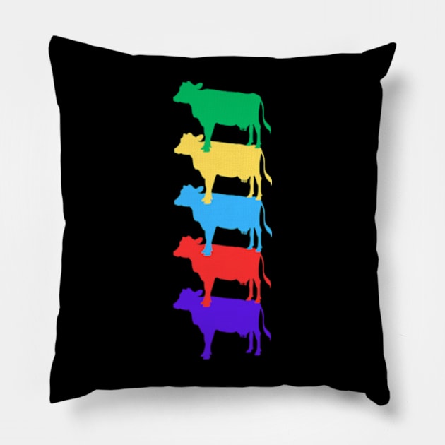 Cowstack Pillow by Desert Owl Designs