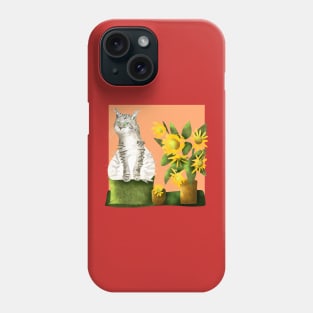 Grey cat Phone Case