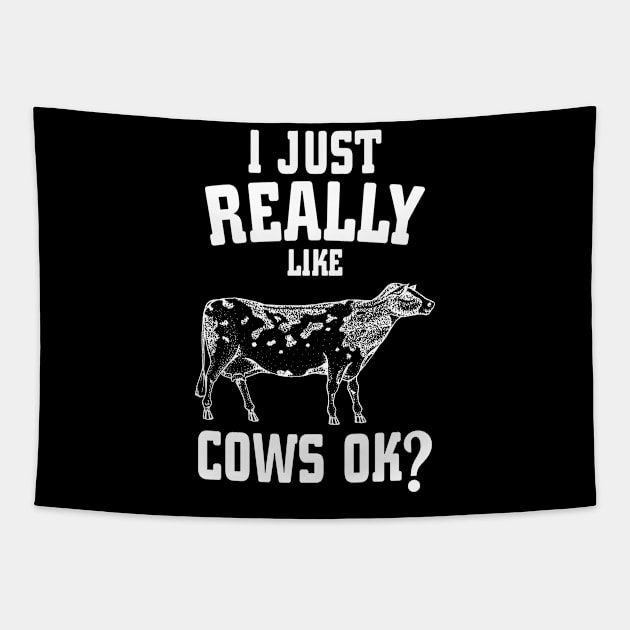 I Just Really Like Cows Ok? Tapestry by busines_night