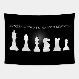 Chess Slogan - King in a Corner 2 Tapestry