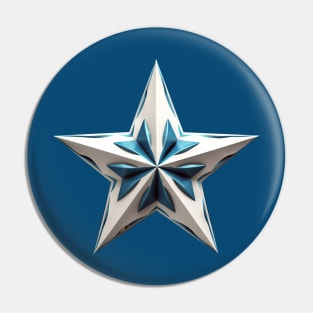 Blue and White Dallas Star Pin
