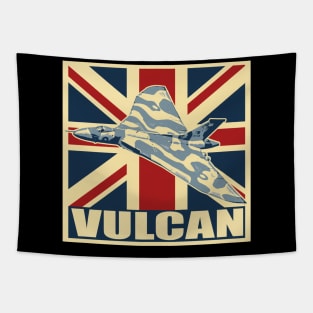 RAF Vulcan Bomber Aircraft War Plane Airplane Vintage UK Union Jack Tapestry