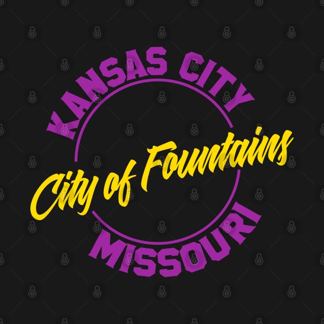 Kansas City - Purple City Of Fountains by eighttwentythreetees