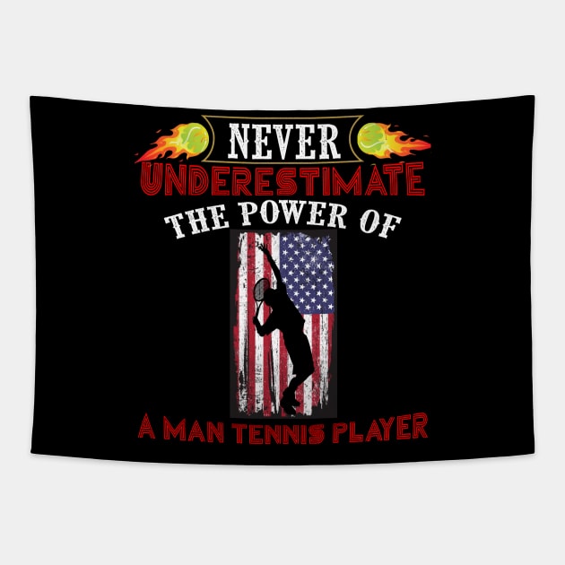Never underestimate the power of a man tennis player - kenin tennis player T-shirt Tapestry by kikuchu