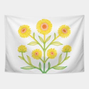 Golden Sunflowers Tapestry