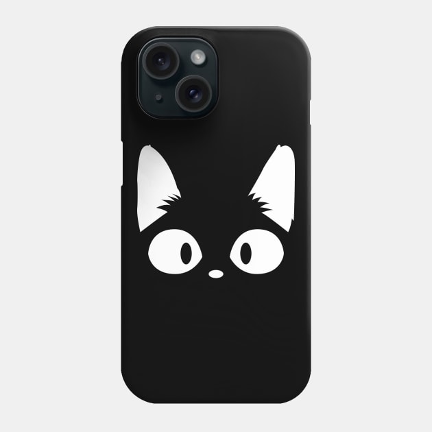 Black Cat Love Phone Case by WildHusky