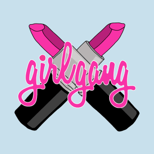Girl Gang Lipstick Feminist Logo T-Shirt