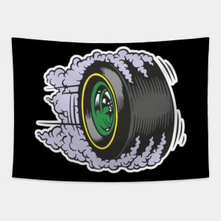 Burnout Tires Tapestry