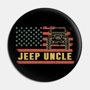 Jeep Uncle American Flag Jeep Vintage Jeep Father's Day Gift Jeep papa Pin