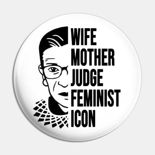 RBG feminist icon Pin