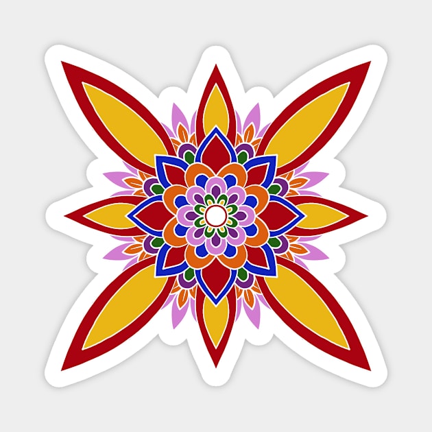 Mandala Flower Magnet by bokunoyume