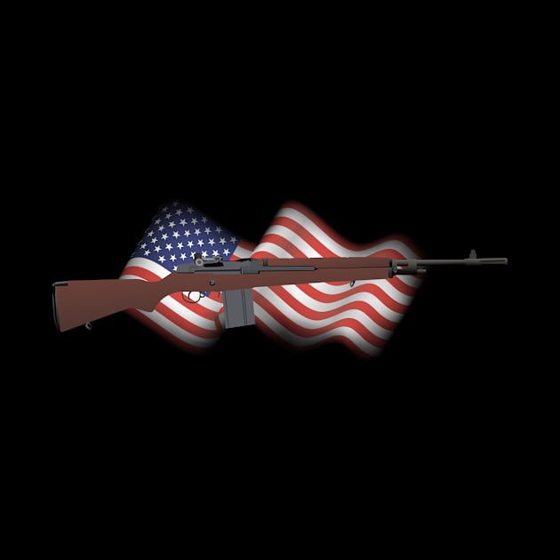 Patriotic M14 Rifle by NorseTech