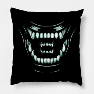 The scariest mouths in the universe... Green Pillow