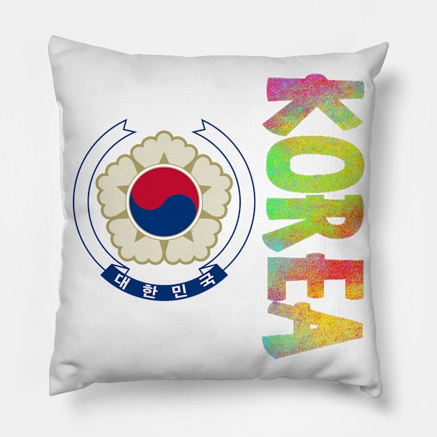 Korea (South Korea) Coat of Arms Design Pillow by Naves