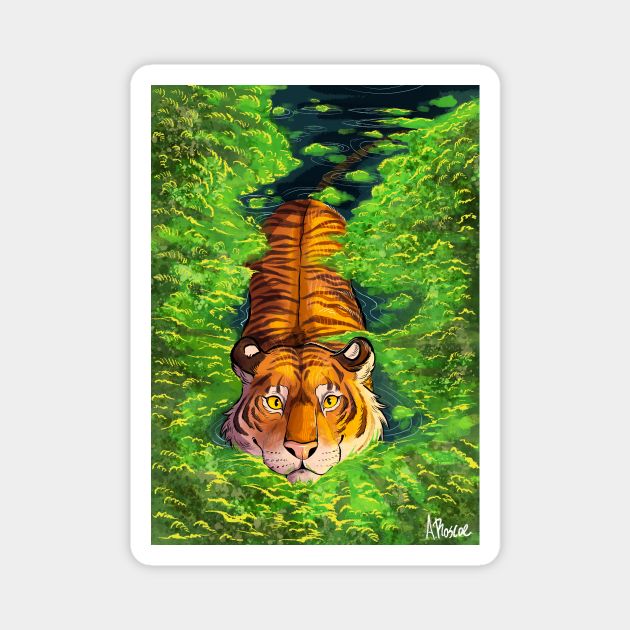 Wild tiger Magnet by Cari.boou