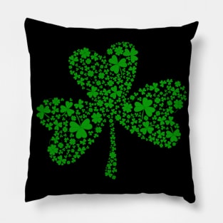 Irish St Patrick Shamrock Green Clover for Ireland Lover and Fans Pillow