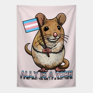 Ally is a Verb Trans Mouse Tapestry