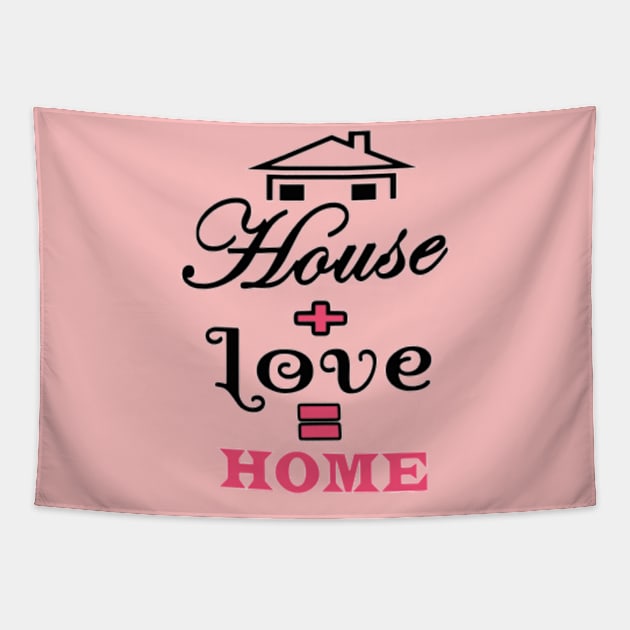 House Love Home Tapestry by Shop Ovov