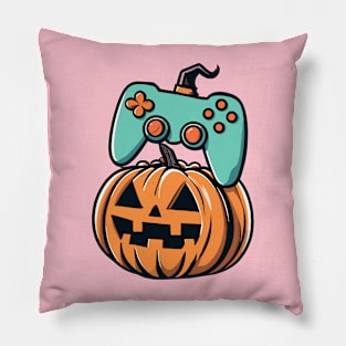 Halloween Jack O Lantern Gamer Boys Kids Men Funny Halloween Pillow