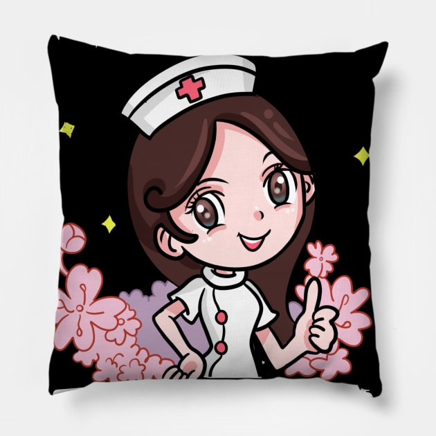 Women's I am a Mom and a Nurse Nothing Scares Me Medical Appreciation Gift for Girls Pillow by houssem