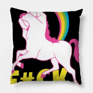 Gay Pride F ck Younicorn Funny Rude Unicorn Pillow