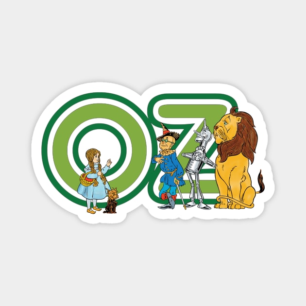 Vintage Wizard of Oz Characters Magnet by MasterpieceCafe