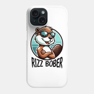 Rizz Bober | Polish Beaver in Sunglasses | Bóbr | Slav | Slavic | Funny gamer meme | Meme from Poland | Streaming | Rizzard god Rizzler Phone Case